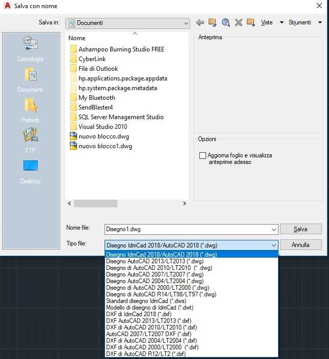 Nuovo formato DWG